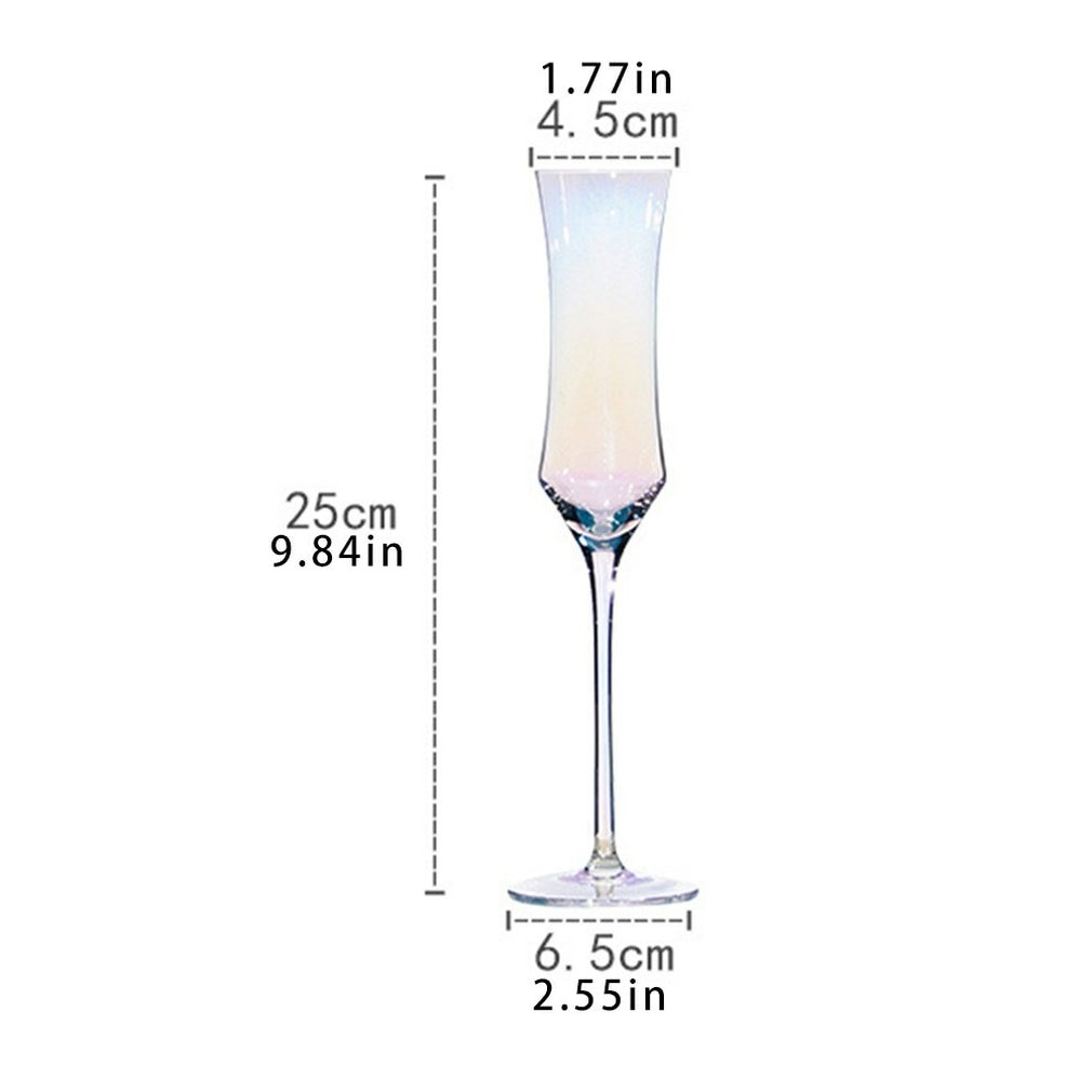 Bæger regnbue kop farverig krystal champagne glas farve rødvinsglas ionbelægning vinglas