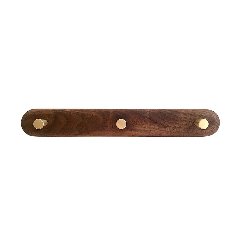 1 pièces nordique patère bois cintre tenture murale créative rangée crochet porche chambre en laiton porte arrière mur crochet: C 3 hook