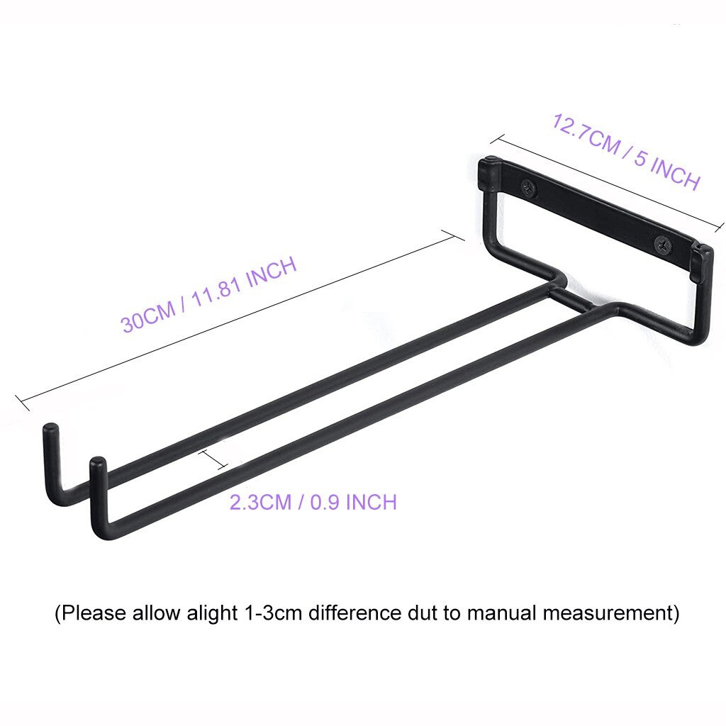 4 stk vægmonteret stativ til opbevaring af vinglas til køkken og restaurant husholdningsbærbare opbevaringsreoler til rødvinskål