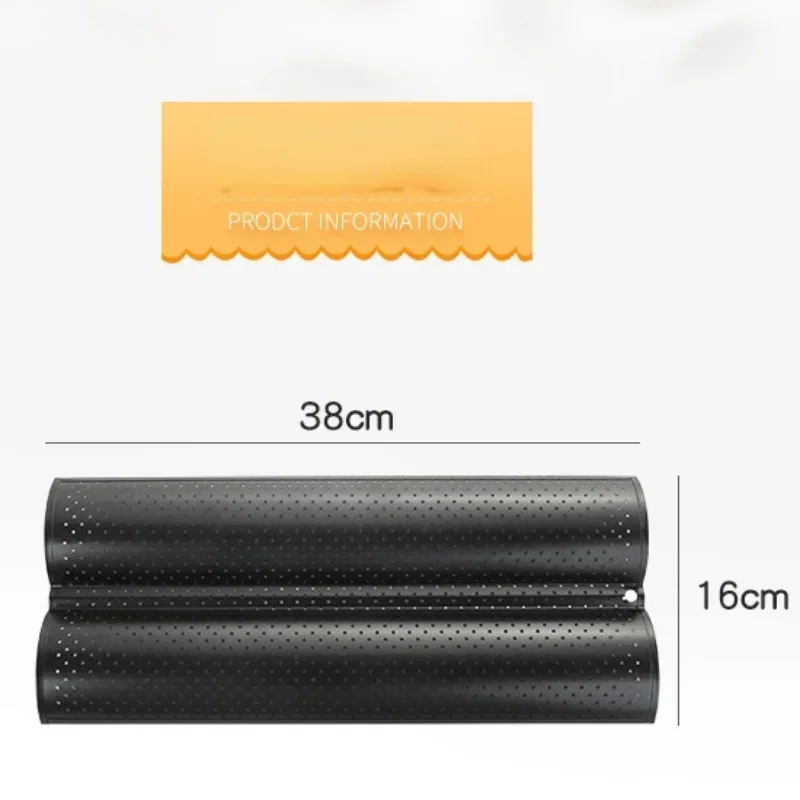 Bandeja para hornear, molde para baguette, molde para pan para baguette, utensilios para hornear, herramientas de pastelería, moldes para pan antiadherentes, utensilios para hornear, 2 uds.