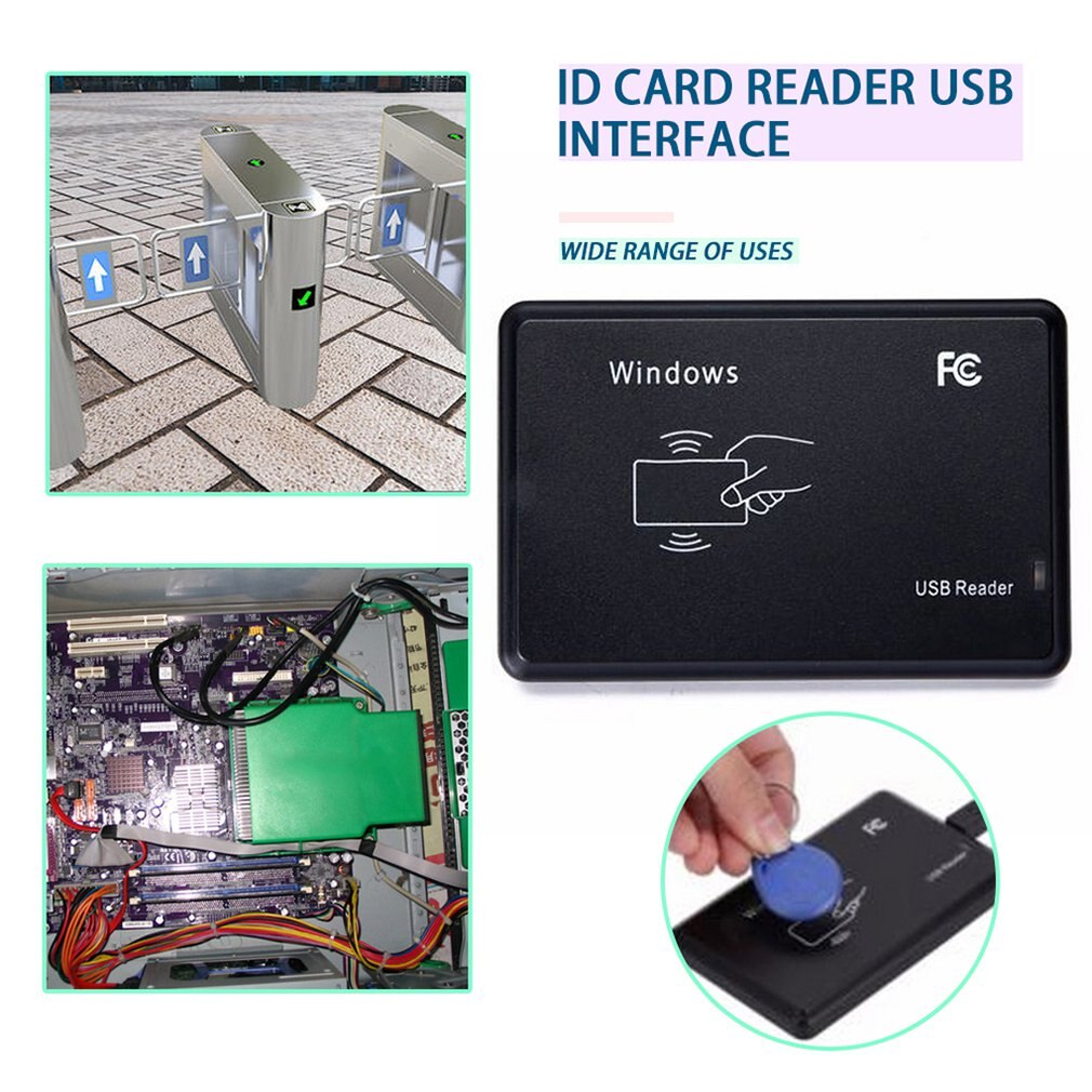 Ultra Thin Compact Size 125kHz USB RFID Contactless Proximity Sensor Smart non-contact ID Card Reader