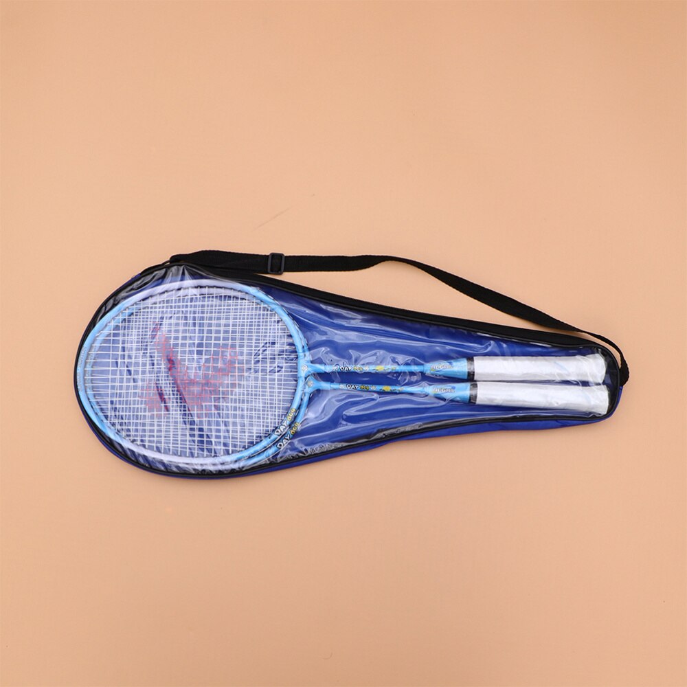 1 par badmintonketcher aluminium bærbart sportsudstyr badminton sæt til voksne voksne