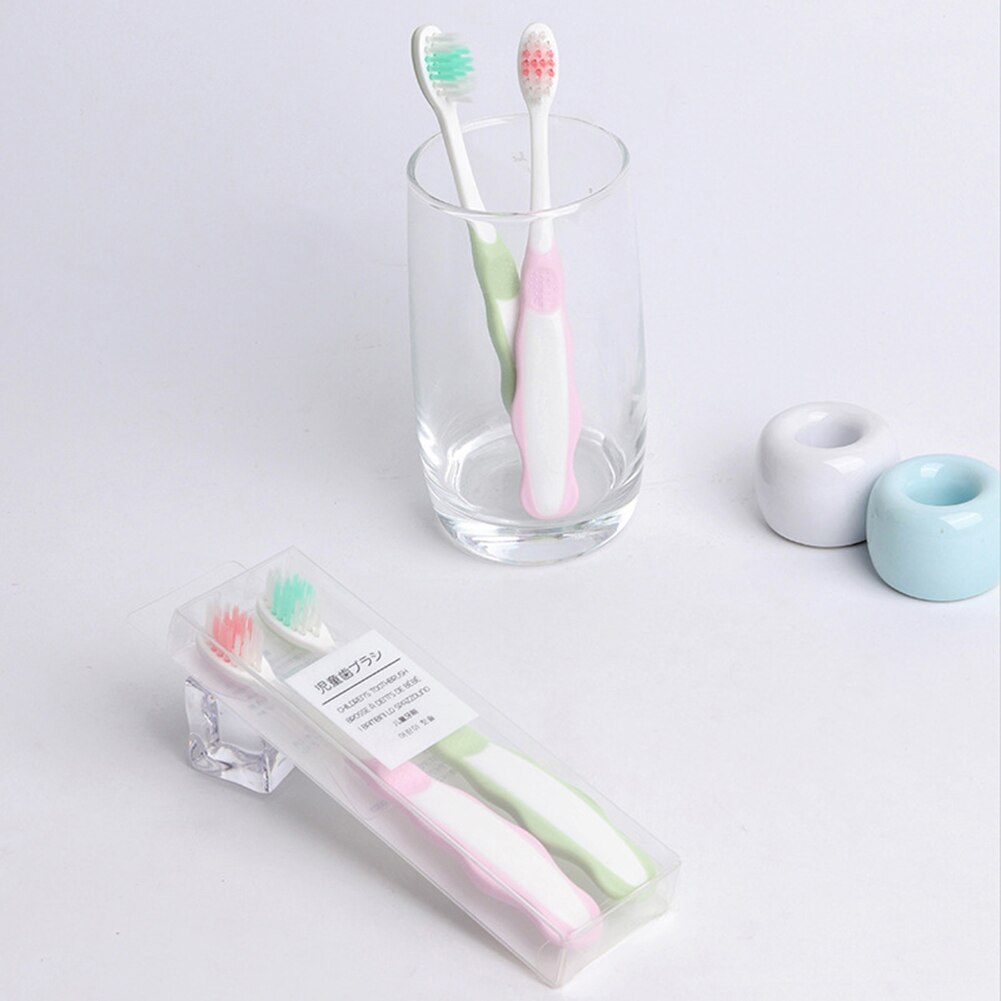 Soft Bristle Children Toothbrush Multi-functional Practical Convenient Eco-friendly Toothbrush Coated Tongue Cleaning#37