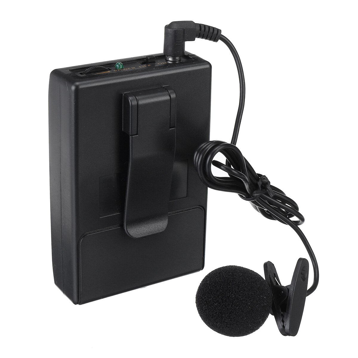 Portable Lavalier Microphone Wireless Cordless Collar Clip Lapel Tie Microphone Mic Transmitter Set for Teacher Office Meeting