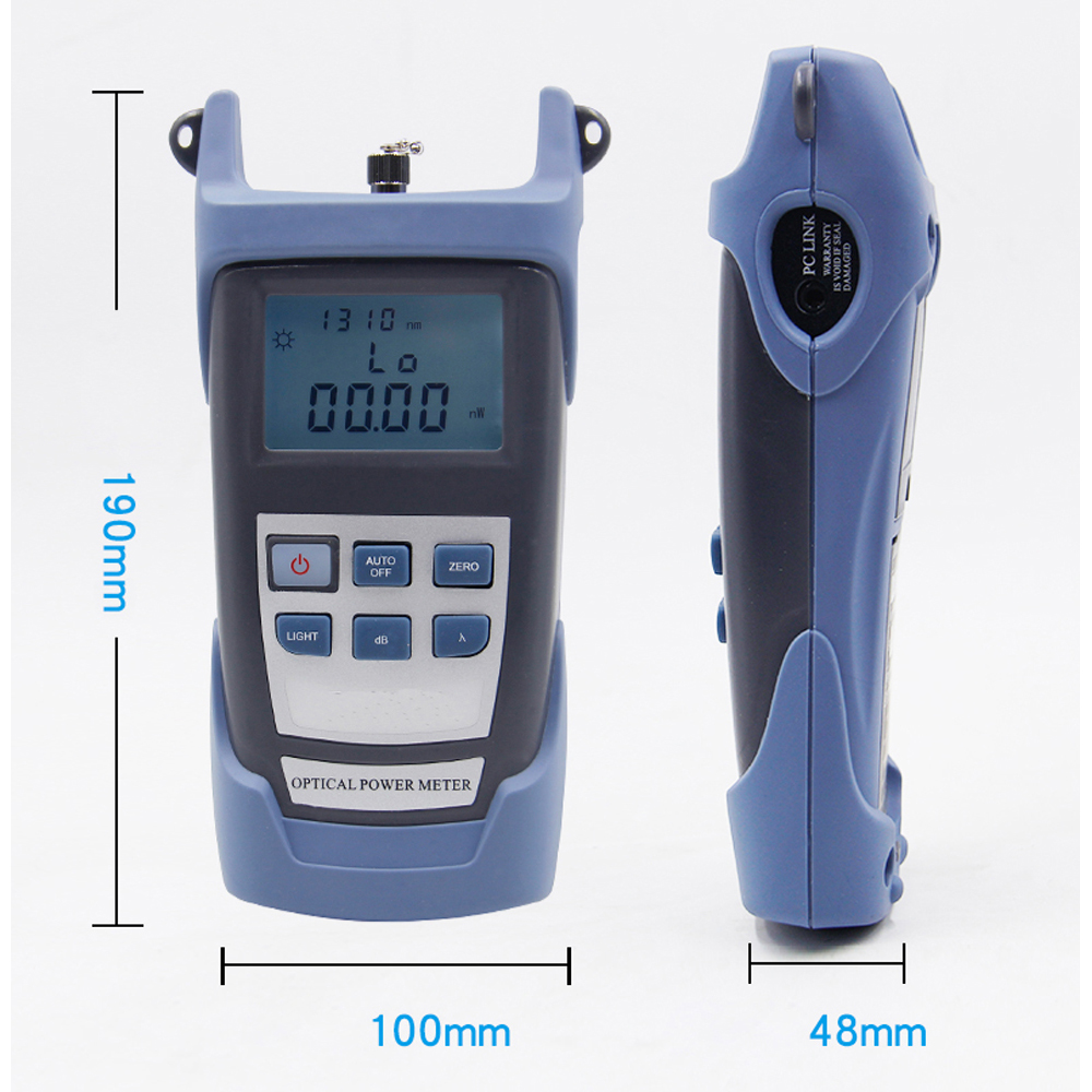Fiber Optic Tool Kit Self Calibration Optical Power Meter 10MW Visual Fault Locator Testing Pen Set Test Range -70-10dbm