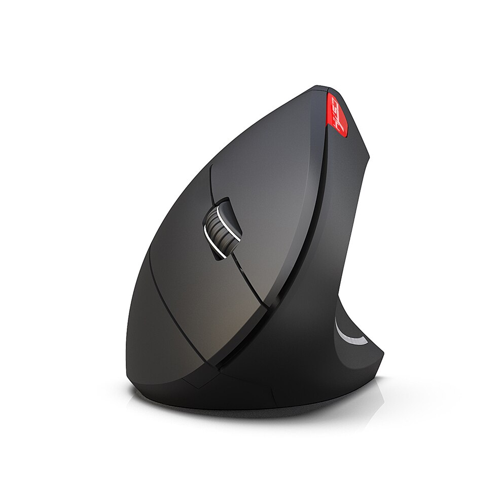 Jelly Kam Ergonomische Verticale Draadloze Muis Bluetooth Optische Muizen Voor Laptop Notebook Computer Gaming Mouse 2400Dpi Verstelbare: Black