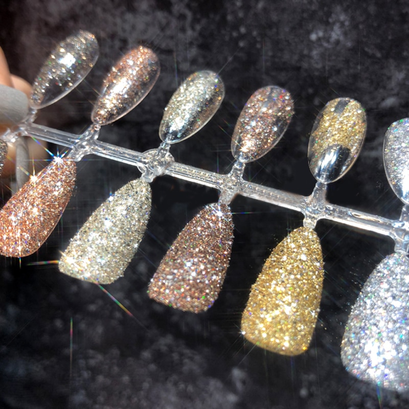 Clorful Opal Jelly lentejuelas brillo de uñas copos oro plata Holographics polvo brillante polvo arte uñas decoración DIY manicura