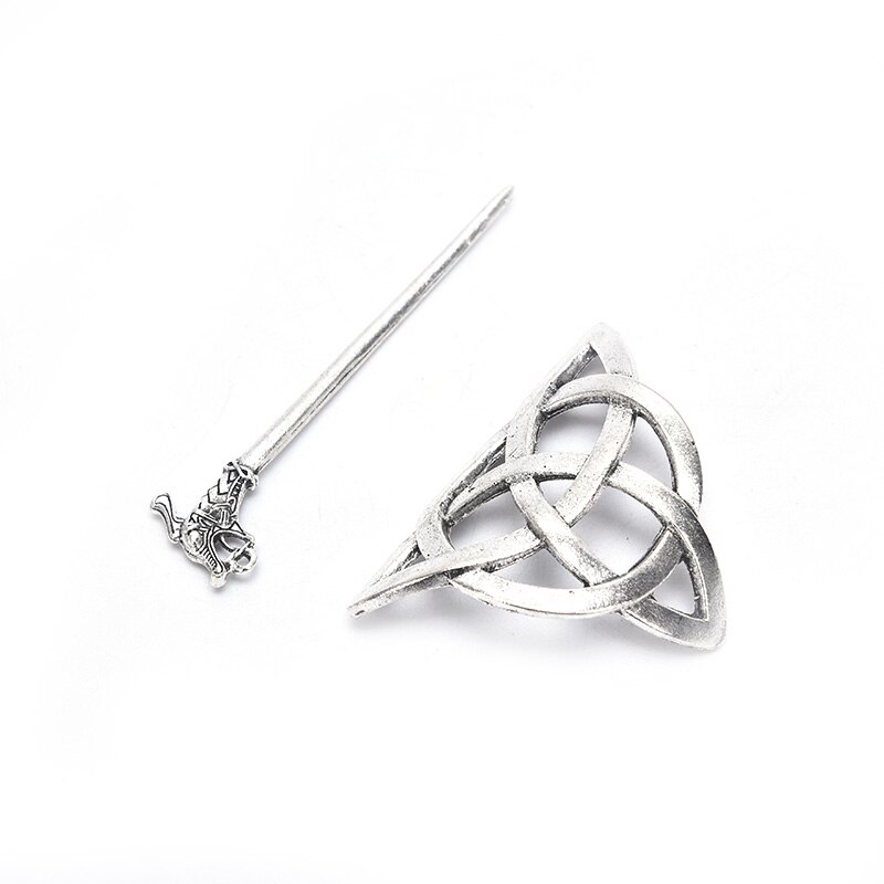 Viking Celtic Knotwork Hairpin - Women's Hair Jewelry - Metal Hair Stick