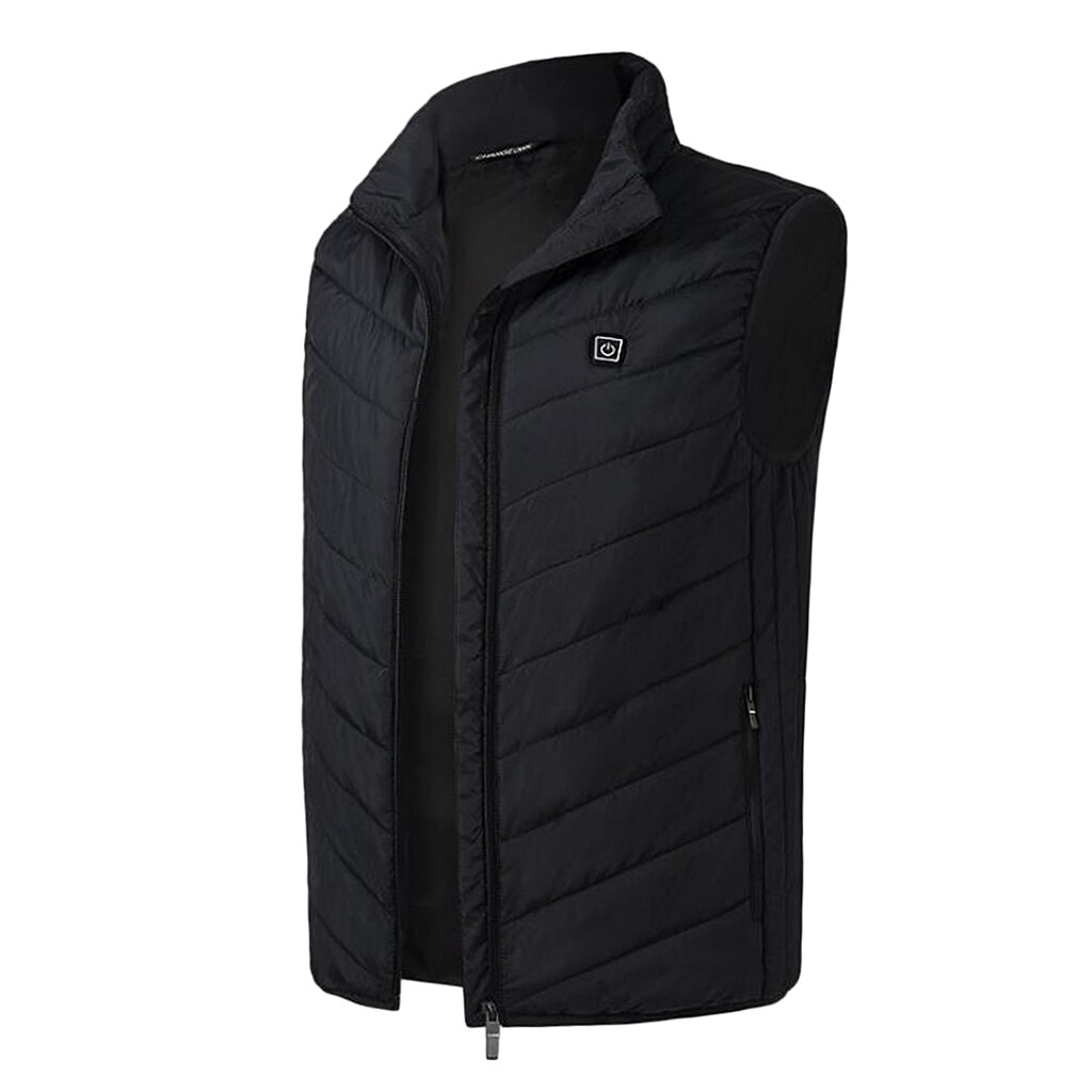 Men Outdoor USB Infrared Heating Vest Jacket Electric Heated Warm Jacket