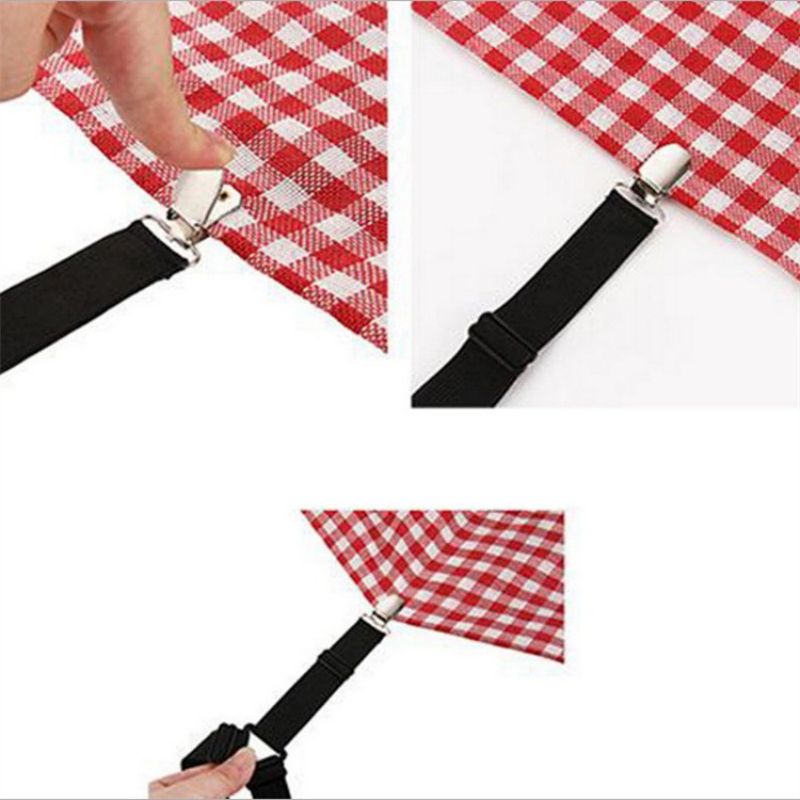 4x Lakenspanners - Verstelbare Elastische Banden voor Matrashoes Clips