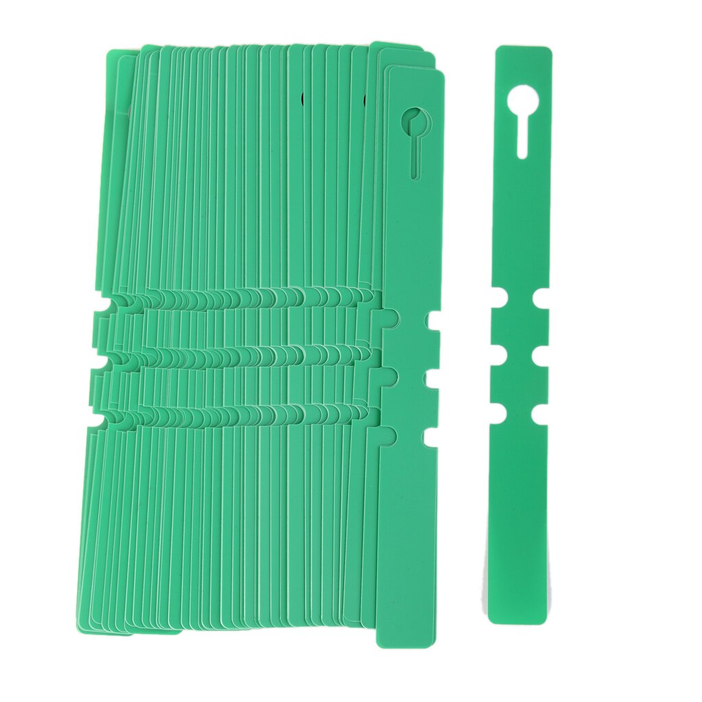 Etiquetas de plástico para plantas, marcador de jardín para bandejas de semillas y macetas, suministros para invernadero, 100 Uds.: Green