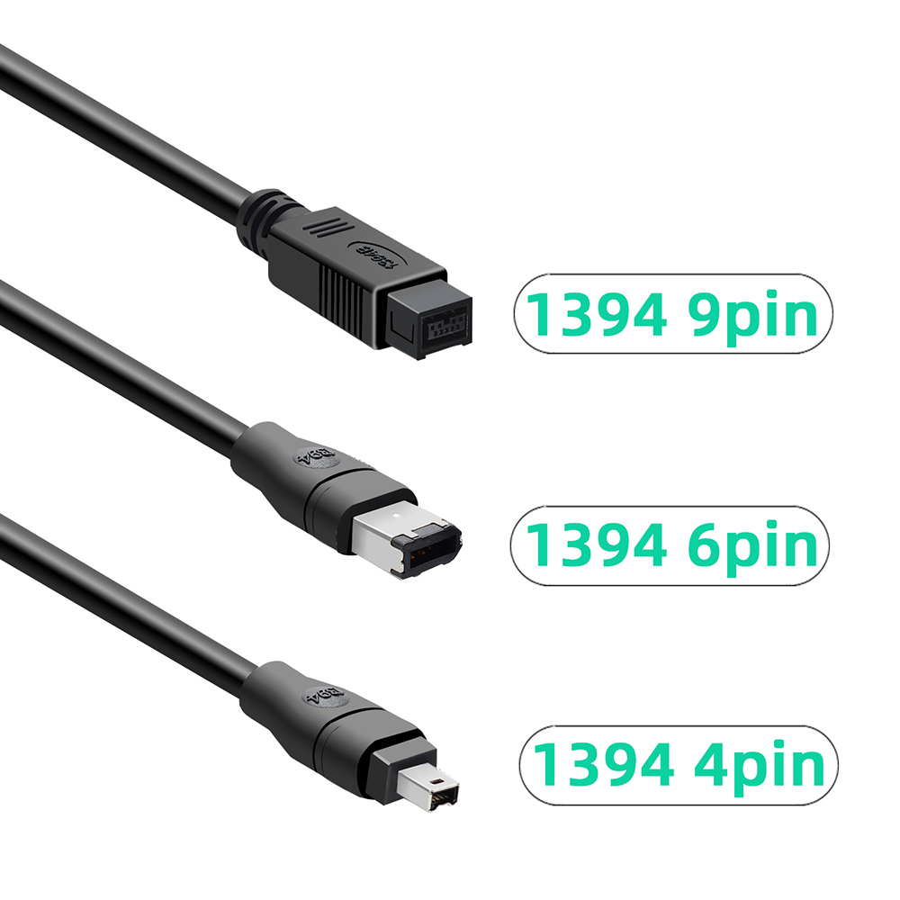 Firewire premium-kabel 800 ieee 1394b 9- bens  to 9- bens 9- bens  to 4- bens ieee 1394a 6- bens  to 6- bens han-til-han 1394 linjer til pc, dv, ilink