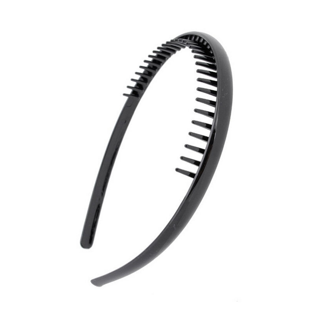1 pièces femmes hommes en plastique denté sport Football Football cheveux bandeau Alice bandeau noir bandeau bandeau cheveux accessoires