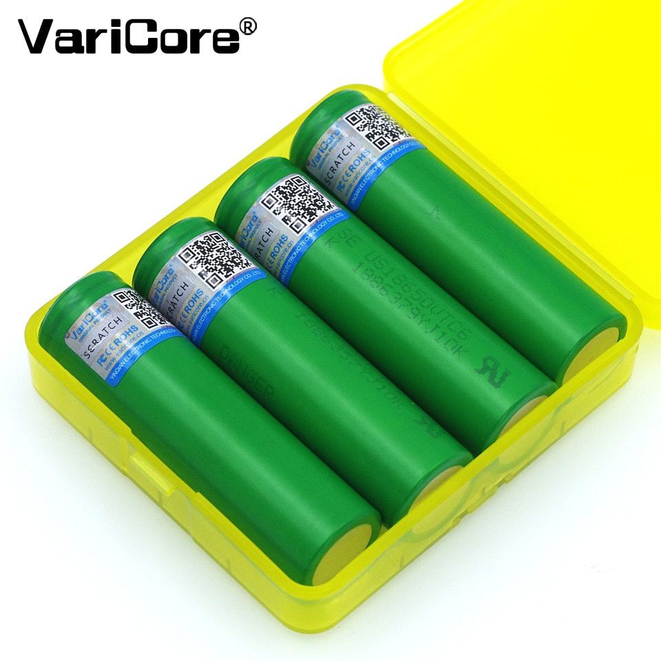 4 STKS VariCore VTC6 3.7 V 3000 mAh 18650 Li 30A Ontlading voor Sony US18650VTC6 batterijen + 18650 Batterij opbergdoos