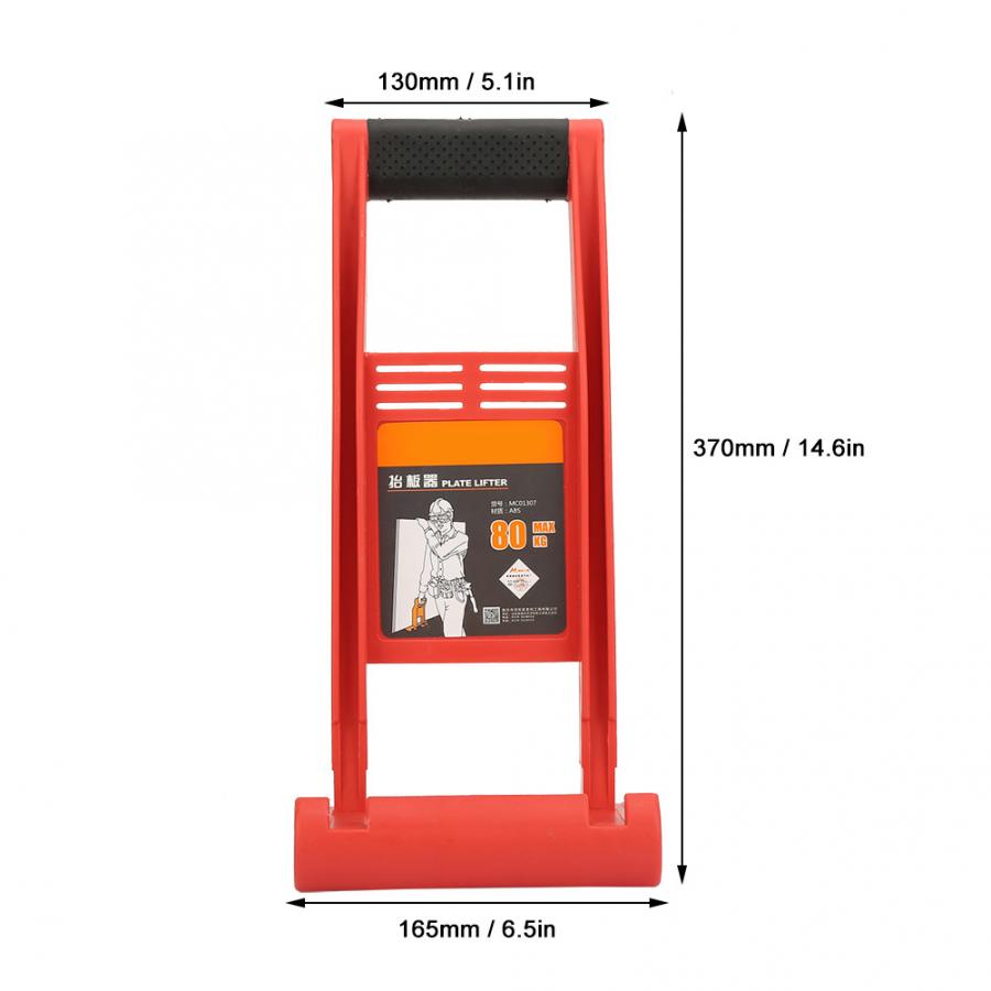 Lifting Board Tool Panel Carrier 80Kg ABS Panel Lifter Board Carrier Plate Plywood Loader with Skid-proof Handle Panel Carrier