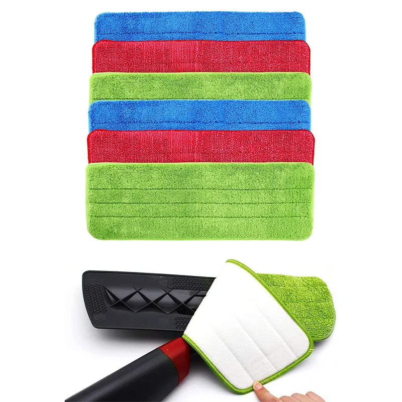 2-teilige Mikrofaser-Ersatz-Mop-Pads, wasch bare Mop-Nachfüllung für Sprüh mops und Mops, Reinigungs werkzeuge, nass und trocken