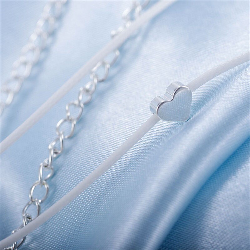 Tobillera bohemia pulsera en la pierna corazón tobilleras femeninas descalzo para mujer cadena de pierna joyería de pie de playa