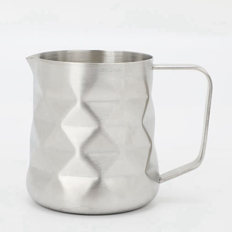 2Pcs Stainless Steel Prismatic Milk Frothing Pitcher Milk Jug 350Ml & 600Ml