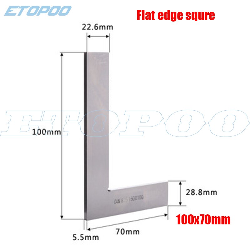 90 astetta litteä reuna neliö puuseppä neliöteräinen nelikulmainen nelikulmainen l #39 muotoinen puusepän viivaimen merkintämitta puuseppä: 100 x 70mm