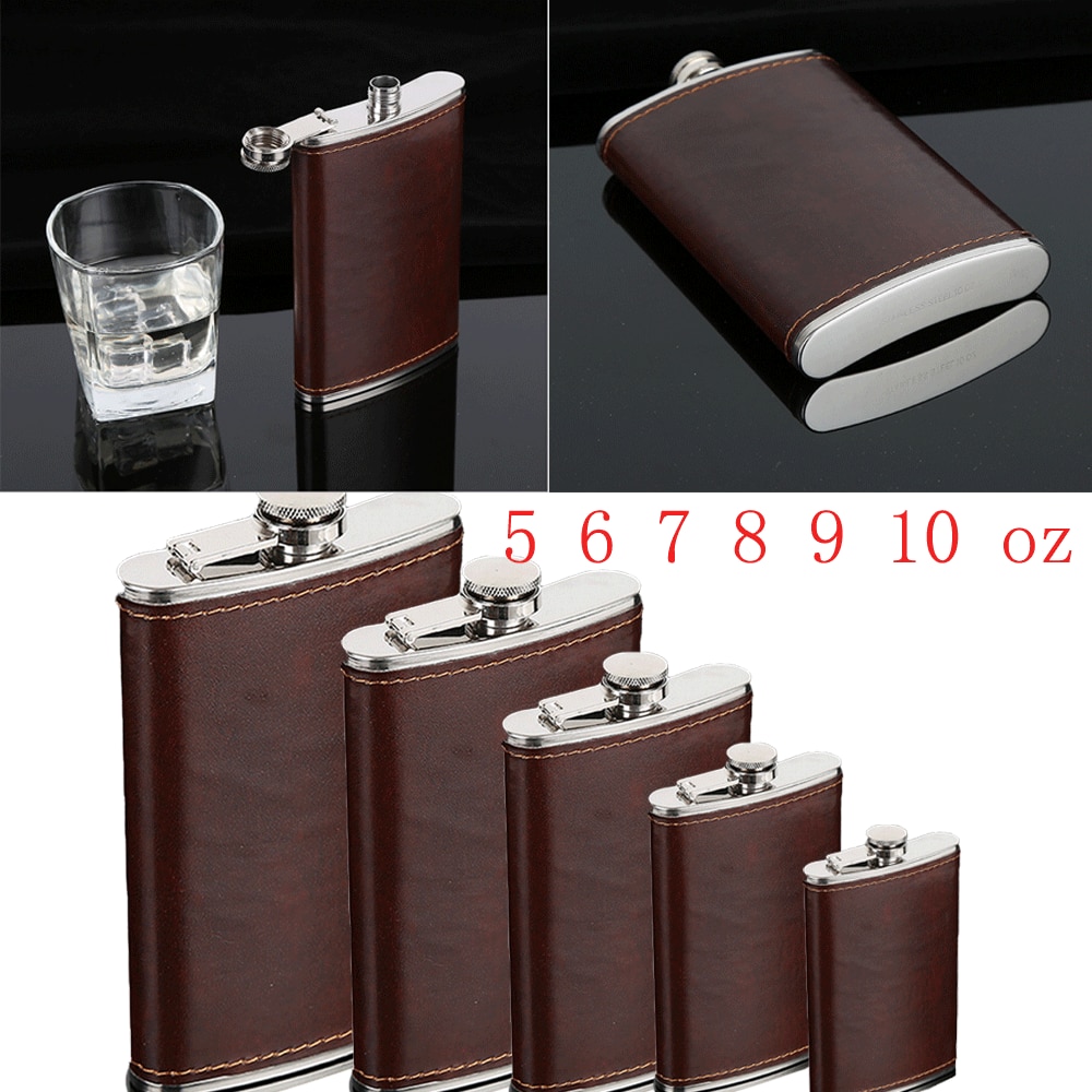 Hip Flask 5-10 oz Hip Flasks Whisky Flasks Wine Liquor Alcohol Bottle Mens