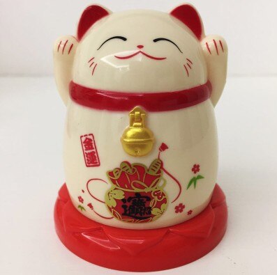 Japanischen Glück Katze zahnstocher topf neue jahr glück zahnstocher Kasten q spitze Halfter nette zahnstocher inhaber zahnstocher Spender: Beige