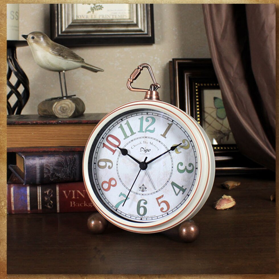 часы настольные Roman Digital table Clocks Retro Large Antique Needle винтаж alarm Clocks Desk retro desk Clocks for Home Decor