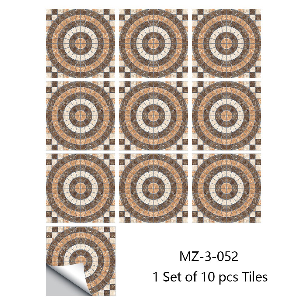 10Pcs Marmer Mozaïek Patroon Mat Oppervlak Tegels Stickers Keuken Badkamer Vloer Behang Antislip Thicken Waterdicht Muurtattoo: 30cmX30cmX10pcs