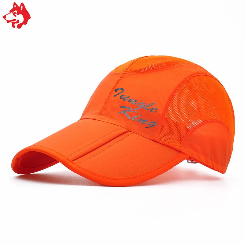 Djungel kung män och kvinnor utomhus hatt solskydds huva andas snabbtorkande sport fällbar utomhus vandring hatt fiskekeps: Orange
