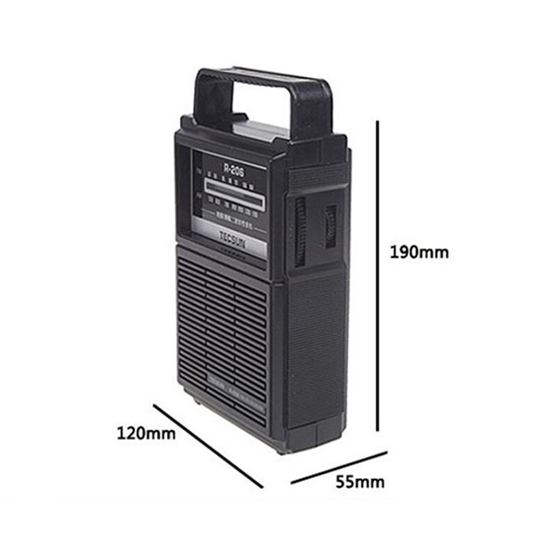 TECSUN-receptor de Radio FM / MW de alta sensibilidad, R-206 Original, Desheng R206, receptor Digital, para ancianos