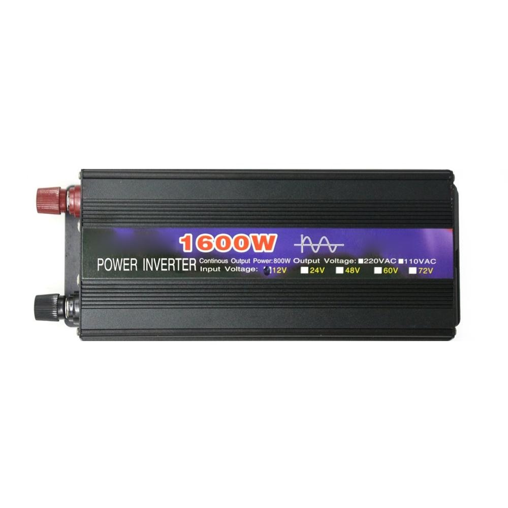 1600W Pure Sine Wave Intelligent String Inverter Power Inverter Car Converter Adapter Car Inverter with Digital Display