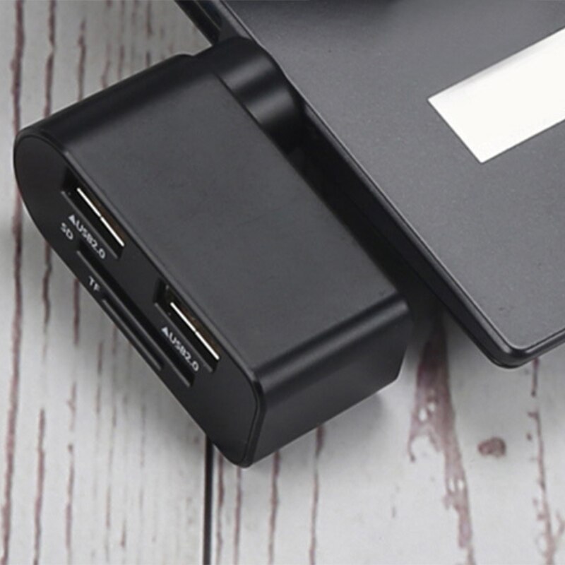 Usb 2,0 Naben 2 Hafen USB Energie Schnittstelle mit TF SD Kartenleser für NotebookComputer Laptop Zubehör USB Hub