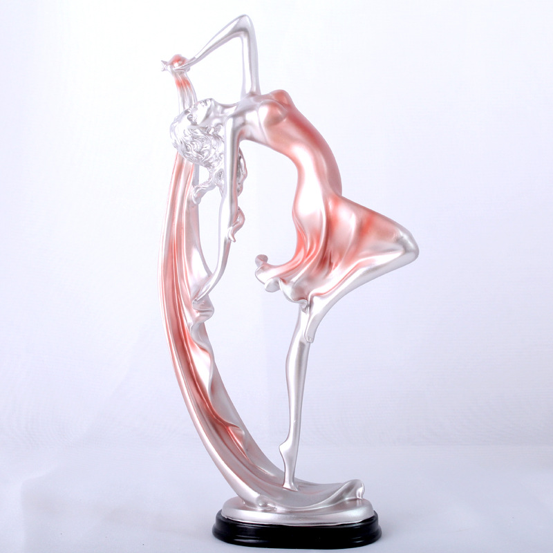 GAOBEI Beautiful Dancing Girl Home Decoration Accessories Statue Sculpture Resin Desktop Crafts Statues For Decoration