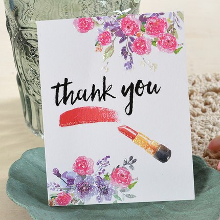 Birthday greetings card mini valentine's day message thank you small CARDS Pink girls CARDS flowers lipstick flamingos: style 7