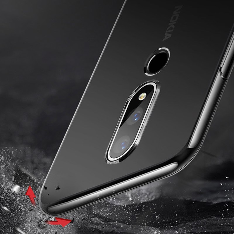 Slim Transparent TPU Case for Nokia X6 / Nokia 6.1 Plus Case Silicone Soft Phone Back Cover Shockproof 6.1Plus TA-1099 5.8&quot;