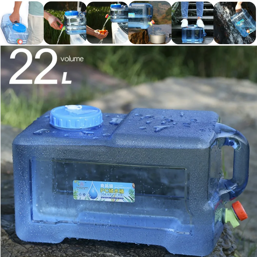 22l/20l/18l Grote Capaciteit Watercontainer Water Bus Drinkwater Opslag Emmer Met Handvat Voor Camping Reizen Drinken