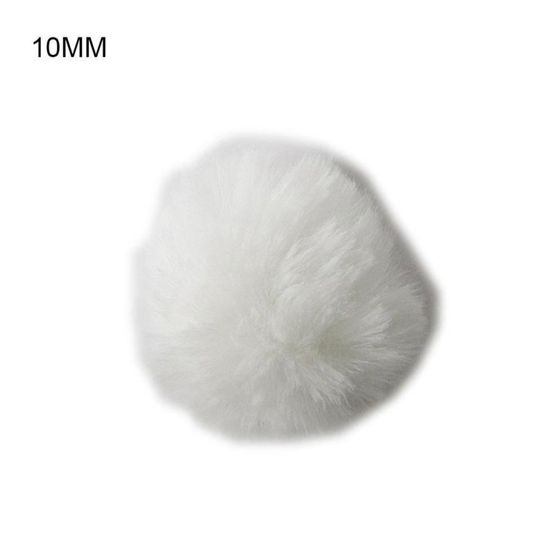 1pc pele windscreen windshield muff vento para lapela microfone mic lavalier k6i6: white 10mm