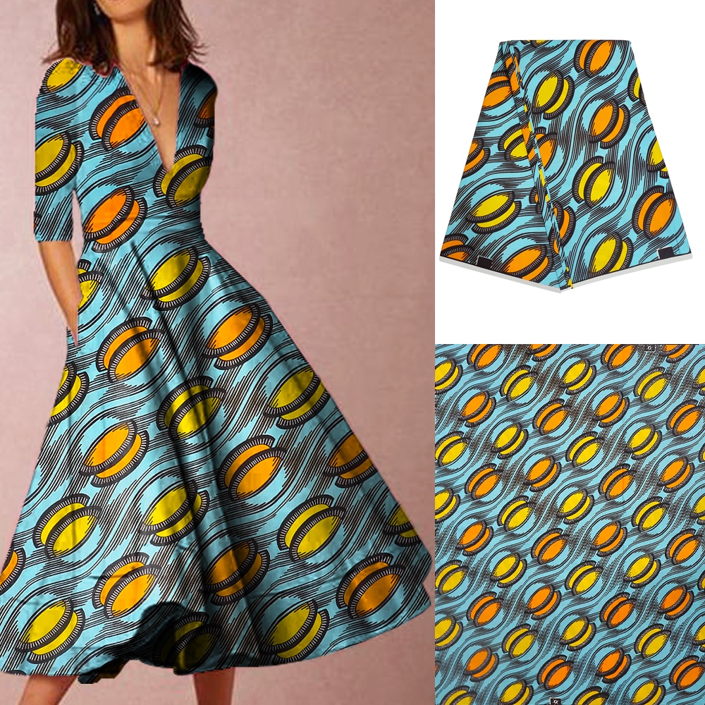 African Party Dress Aso Oke Party Dress Material 100% Polyester Wax Tissu Africain African Wax Fabric Ankara