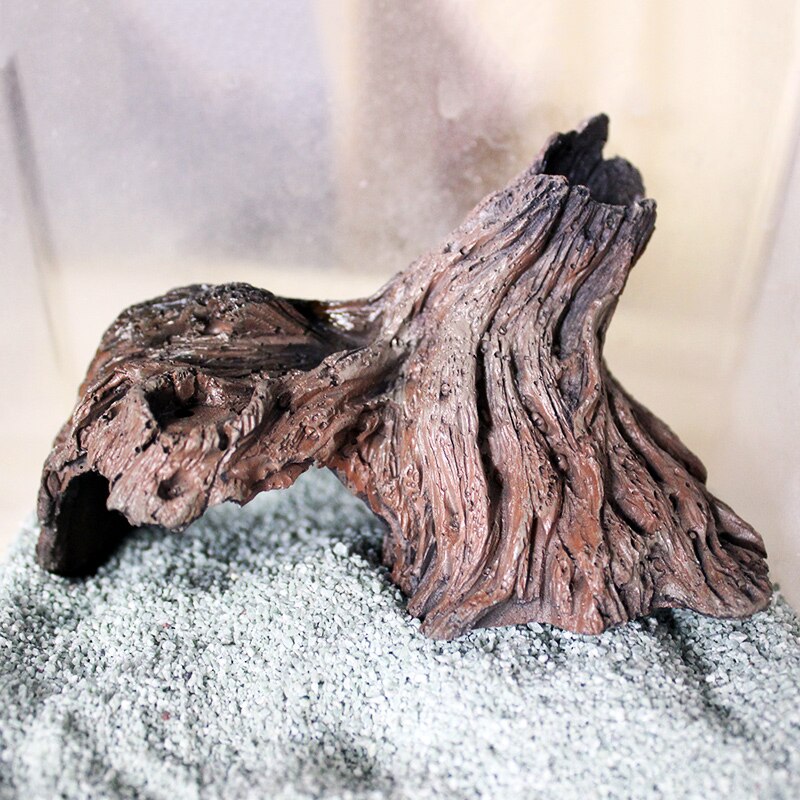 Ökologischen Harz Berg Fisch Spielen Baum Haus Aquarium Ornament Hohl See Protokoll Baum Tunnel Höhle Aquarium Dekoration