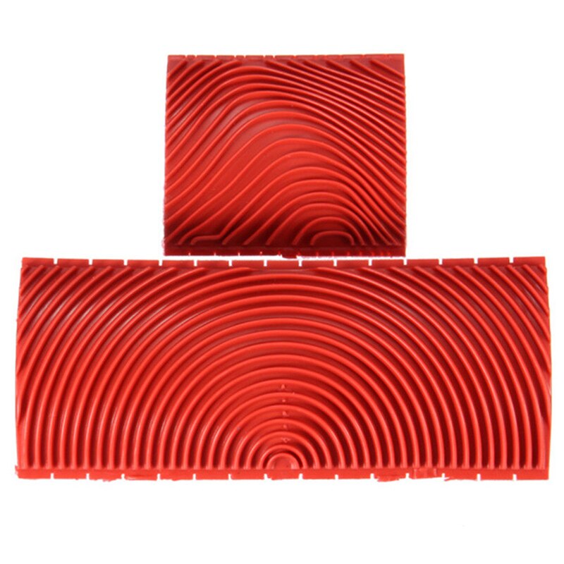 2 Stks/set 3/6 Inch Houtnerf Verf Roller Diy Korrelen Kam Patroon Rubber Hout Effect: Default Title