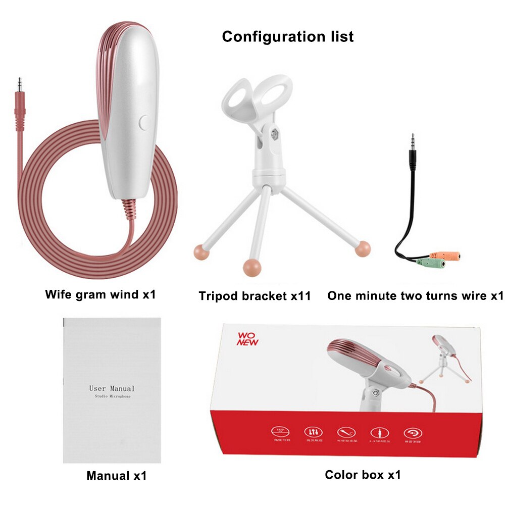 Desktop Microphone High Sound Live Broadcast Conference Equipment USB Condenser Microphone Recording Vocals Voice