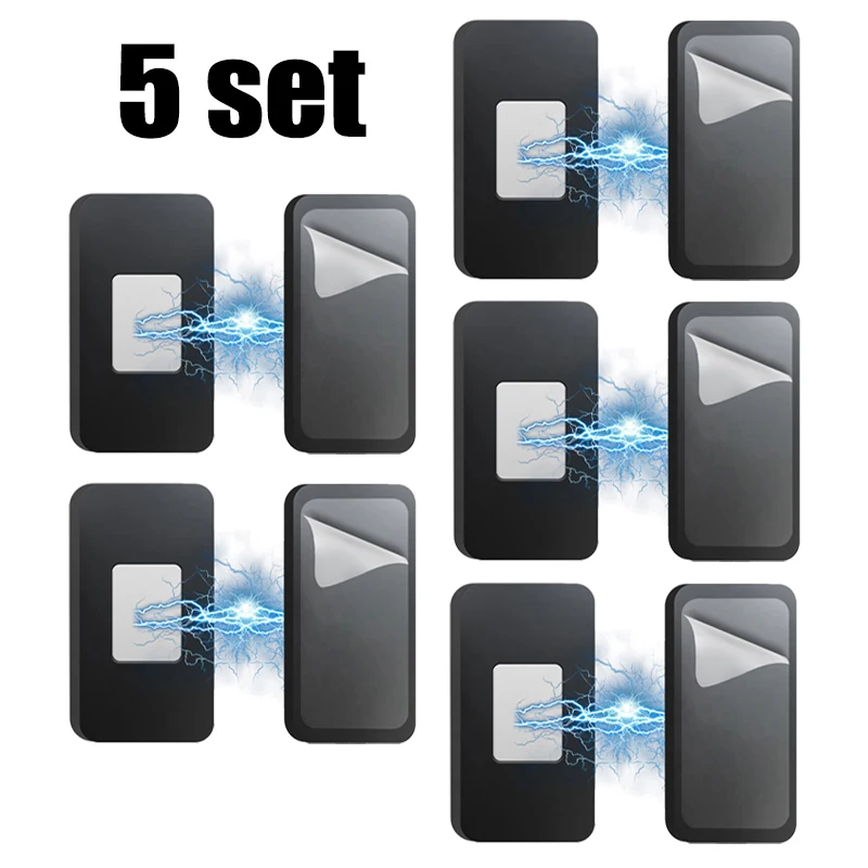 1-10 Stuks Magnetische Kast Vangt Onzichtbare Ultra-Dunne Zachte Vangst Deur Stopt Magneet Kast Kast Lade Meubels Diy Fitting: Zilver