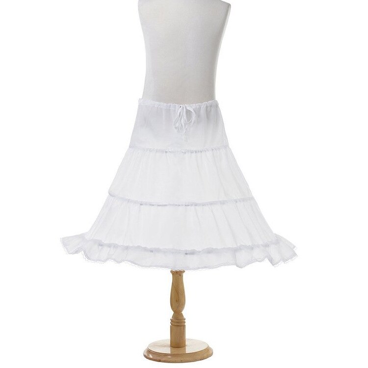 Underskørt pige bryllup nederdel slip børn piger underskørt børn tøj ballet hvid nederdel 7 8 år underkjole