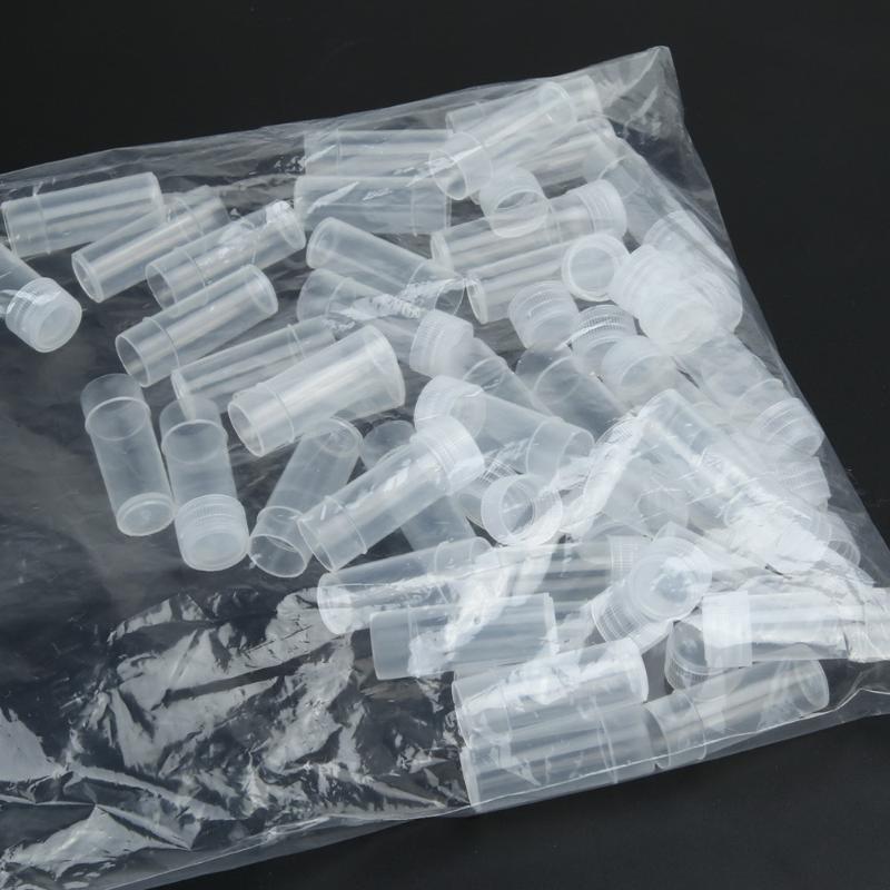 50 Stuks 5Ml Clear Plastic Monster Meten Fles Volume Lege Containers Kleine Opslag Bevatten Fles Keuken Accessoires