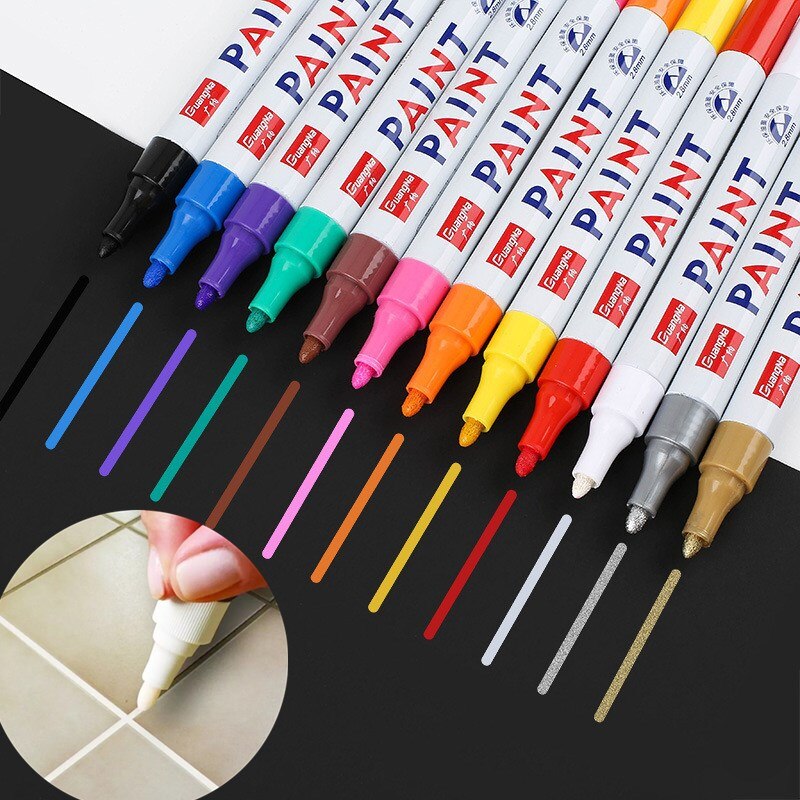 1Pcs Niet Giftig Tegel Marker Repair Muur Pen Wit Grout Marker Geurloos Voor Tegels Vloer En Band Geschikt Auto schilderen Mark Pen