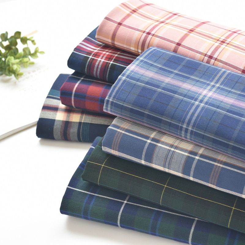 Bomull stoff rutete stoff trykk tekstil quilt twill stoff gjør det selv sy quiltet baby sovesal dekorasjon klær stoff materiale