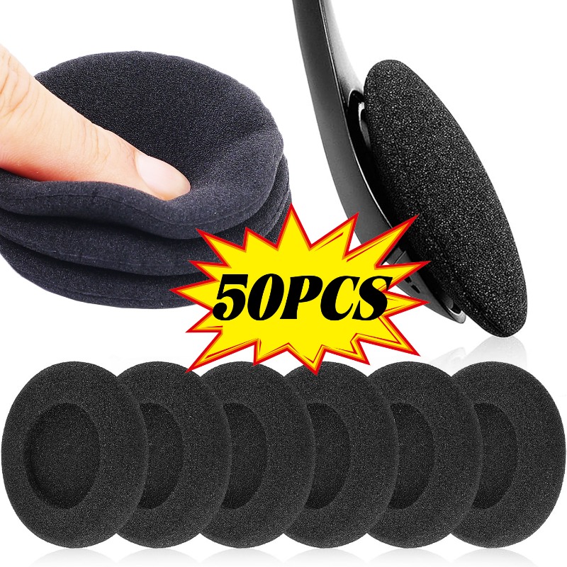 Coussinets d'oreille en mousse épaisse pour écouteurs, housse de coussin de remplacement en éponge, étui pour écouteurs 35mm 40mm 50mm 55mm 60mm, manchon de protection