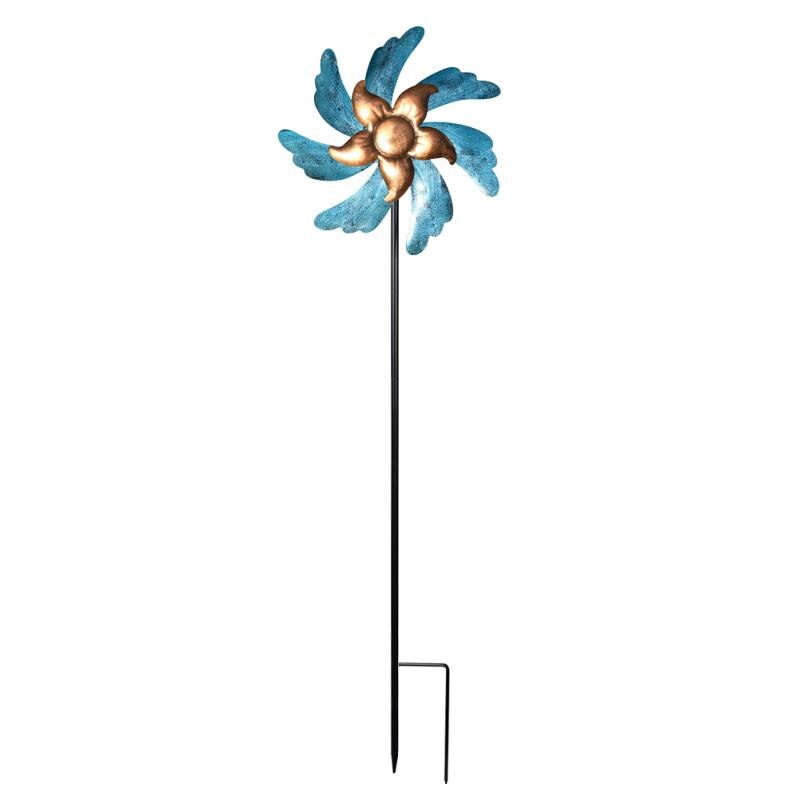 Kinetic Metal Sculpture Garden Decor Lawn Windmill Durable Outdoor Yard Wind Spinner Vertical Ornament Weatherproof Home