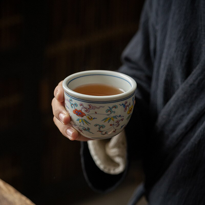 Chinese Bloemen Een Thee Cup Set Vat Water Kopjes Mooie Theewaar Vintage Wijnstok Mokken Voor Theeceremonie Theekopje Thee Service vat