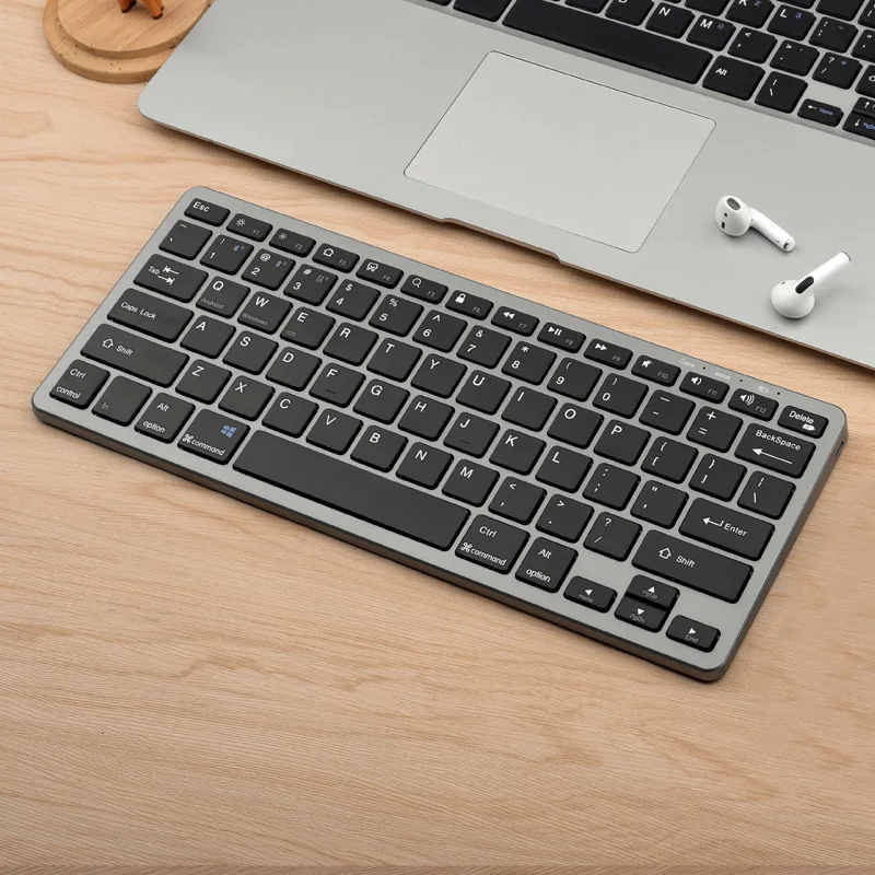 Bluetooth 5.0 & 2.4G Wireless Tastatur und Maus Combo Mini Multimedia Tastatur Maus für Computer Laptop PC iPad Macbook Android: Blau