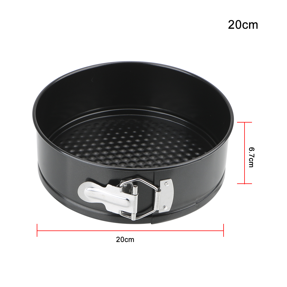 Rund kakform bakform kolstål kakformar avtagbar botten kökstillbehör non-stick metall bakform: Ljusgul